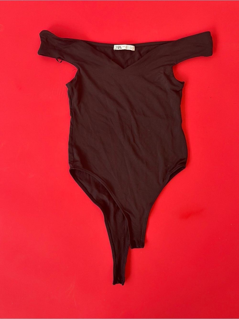 Zara Black Off-Shoulder Bodysuit